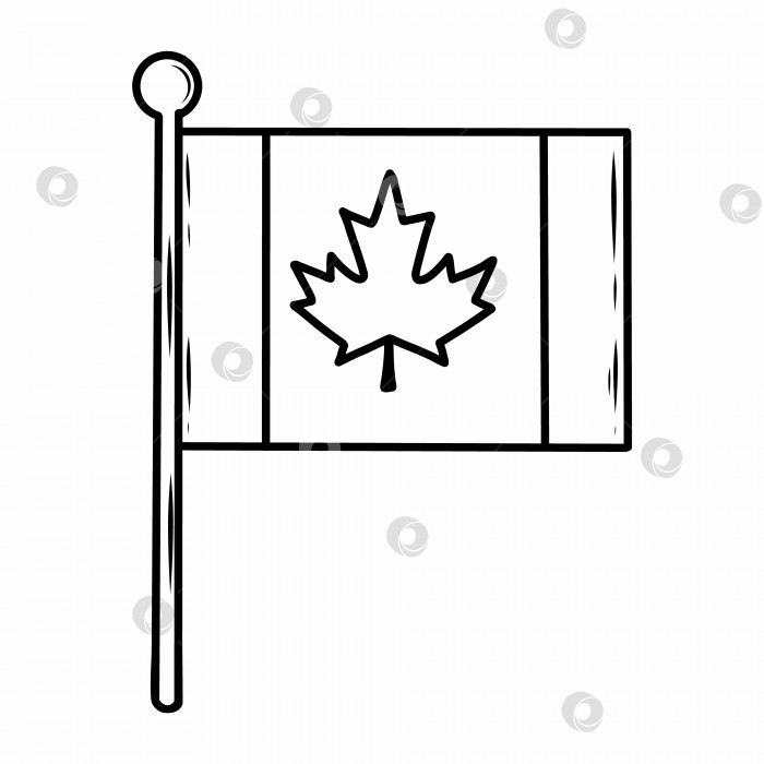 Скачать Флаг Канады. Векторная иллюстрация каракулей. Нарисованный от руки эскиз. фотосток Ozero