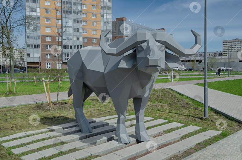Скачать Скульптура быка фотосток Ozero