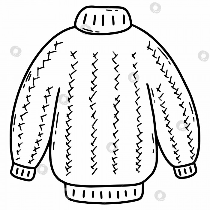 Скачать Осенний свитер. Теплая одежда. Векторная иллюстрация каракулей. Набросок от руки. фотосток Ozero
