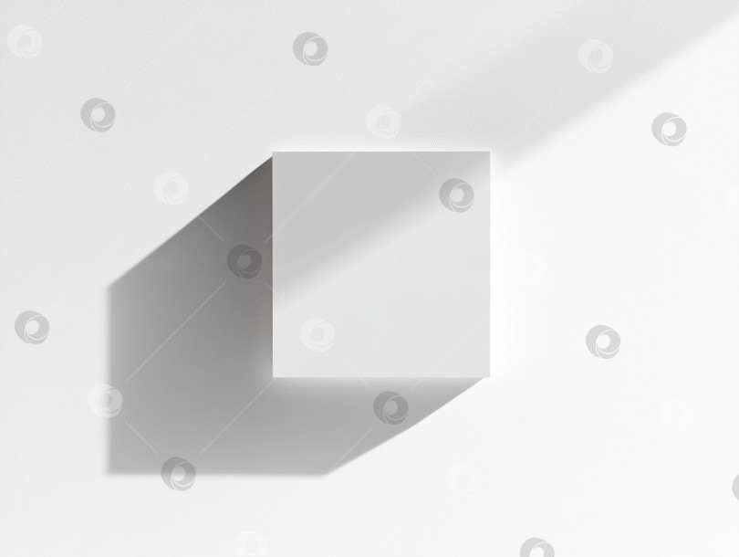 Скачать Минималистичное ультрареалистичное изображение чистого квадрата сверху вниз с тенью фотосток Ozero