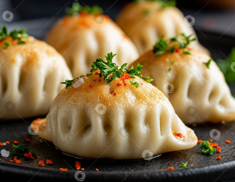Скачать Манты с мясом. Создано искусственным интеллектом фотосток Ozero