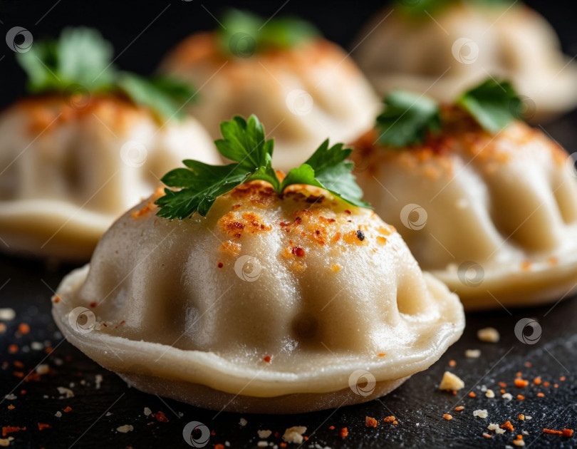Скачать Манты с мясом. Создано искусственным интеллектом фотосток Ozero
