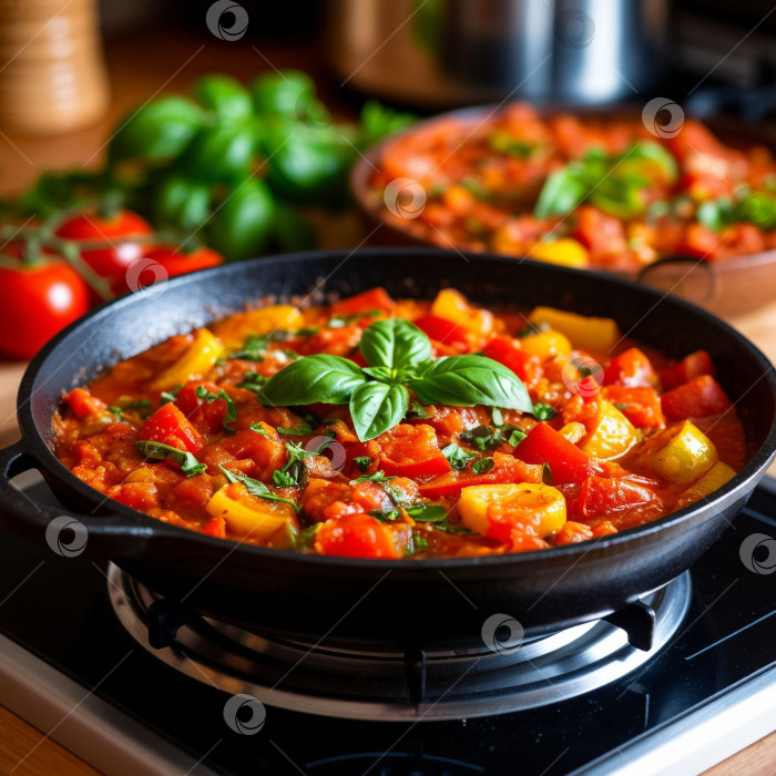 Скачать Рататуй французской кухни. Автор: AI фотосток Ozero