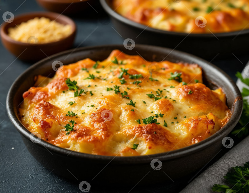 Скачать Картофельная запеканка с сыром. Создано искусственным интеллектом фотосток Ozero