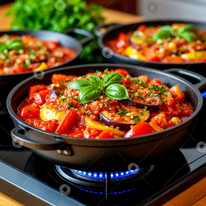 Скачать Рататуй французской кухни. Автор: AI фотосток Ozero