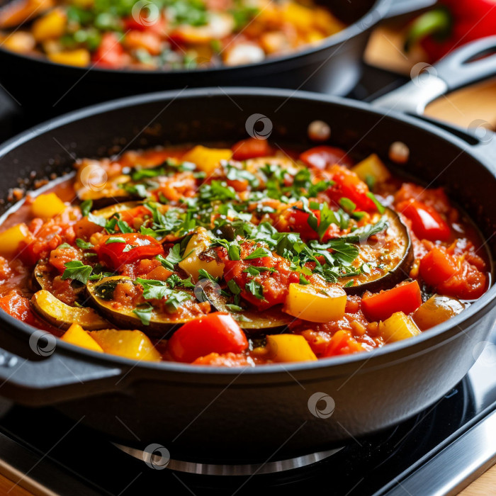 Скачать Рататуй французской кухни. Автор: AI фотосток Ozero