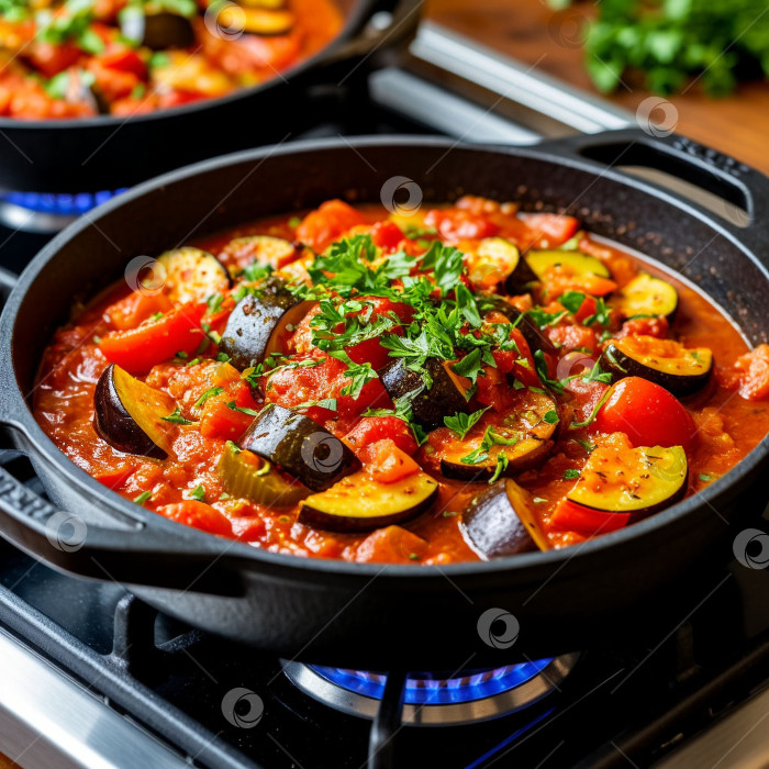 Скачать Рататуй французской кухни. Автор: AI фотосток Ozero