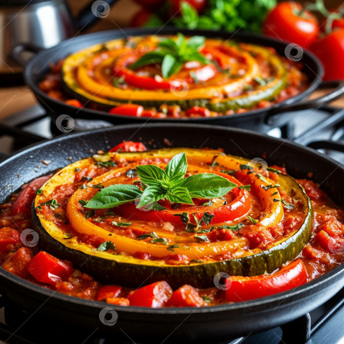 Скачать Рататуй французской кухни. Автор: AI фотосток Ozero
