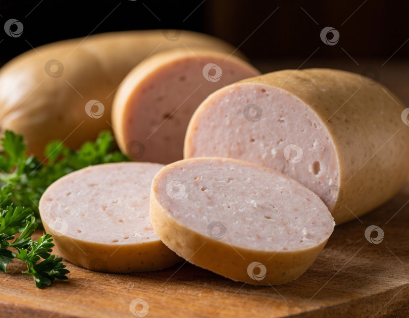 Скачать Немецкие сосиски Weisswurst, созданные с помощью искусственного интеллекта фотосток Ozero
