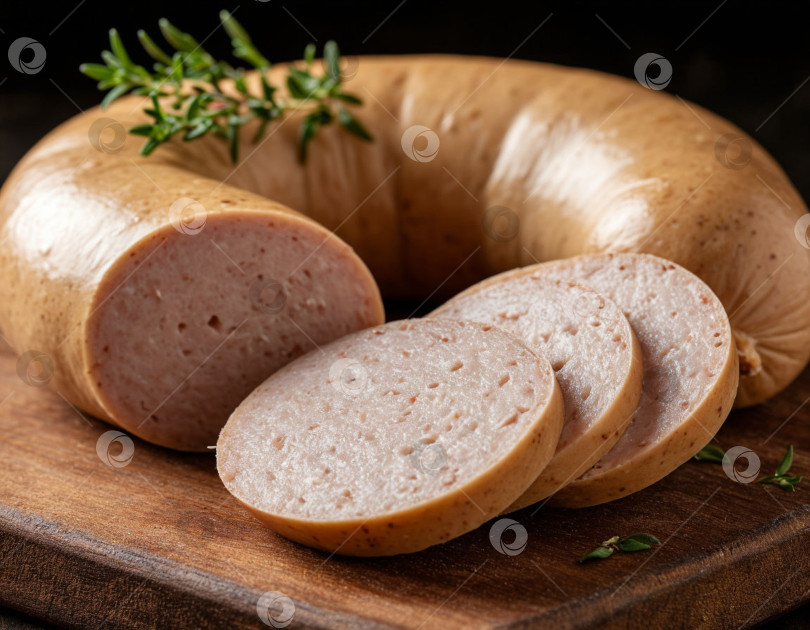 Скачать Немецкие сосиски Weisswurst, созданные с помощью искусственного интеллекта фотосток Ozero