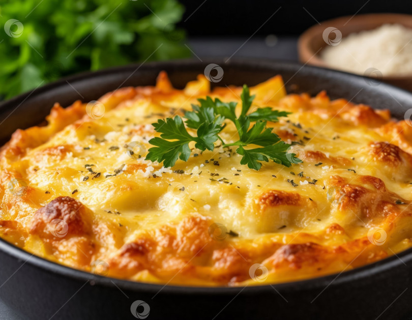 Скачать Картофельная запеканка с сыром. Создано искусственным интеллектом фотосток Ozero