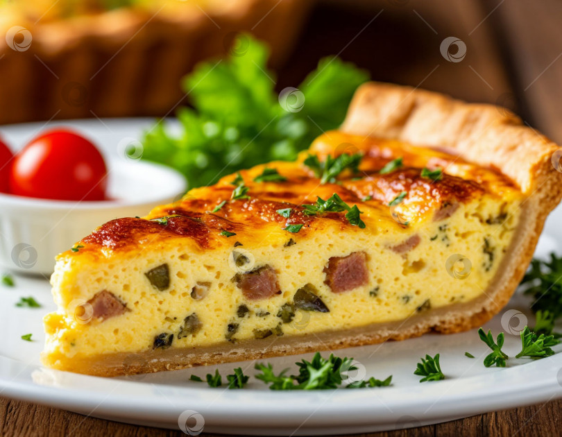 Скачать Пирог с заварным кремом по-лотарингски французской кухни. Автор: AI фотосток Ozero