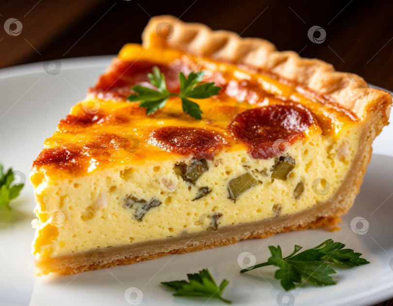 Скачать Пирог с заварным кремом по-лотарингски французской кухни. Автор: AI фотосток Ozero