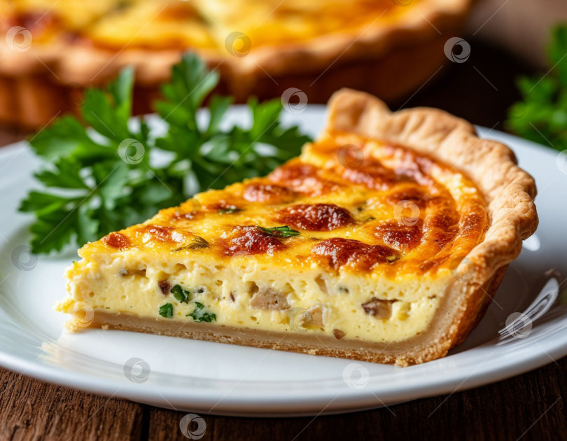 Скачать Пирог с заварным кремом по-лотарингски французской кухни. Автор: AI фотосток Ozero