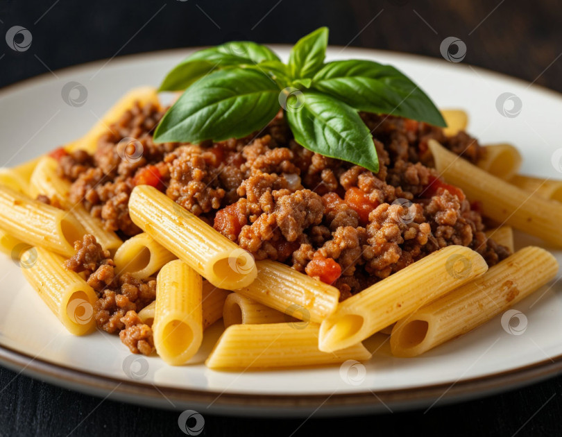 Скачать Паста с мясом, созданная с помощью искусственного интеллекта фотосток Ozero