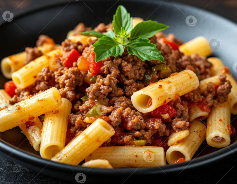 Скачать Паста с мясом, созданная с помощью искусственного интеллекта фотосток Ozero