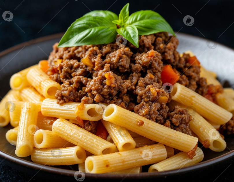 Скачать Паста с мясом, созданная с помощью искусственного интеллекта фотосток Ozero