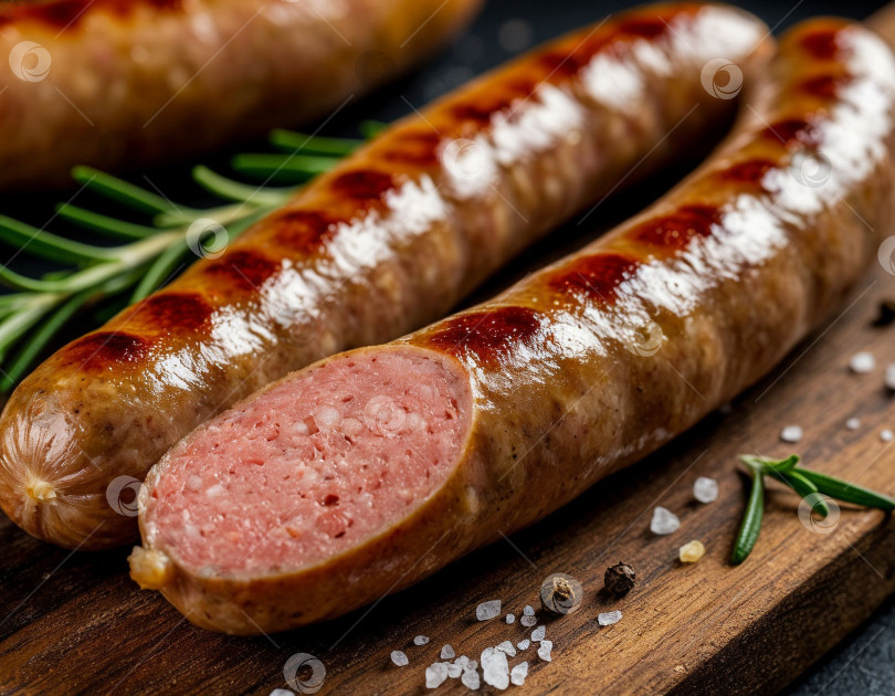 Скачать Немецкие сосиски bratwurst, созданные с помощью искусственного интеллекта фотосток Ozero
