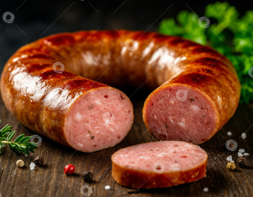 Скачать Немецкие сосиски bratwurst, созданные с помощью искусственного интеллекта фотосток Ozero