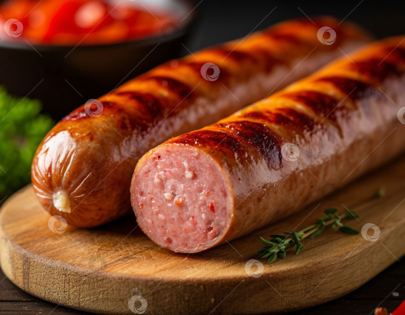 Скачать Немецкие сосиски bratwurst, созданные с помощью искусственного интеллекта фотосток Ozero