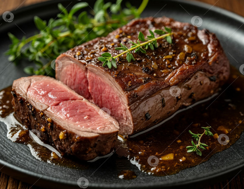 Скачать Тушеное мясо в вине по-французски. Автор: AI фотосток Ozero