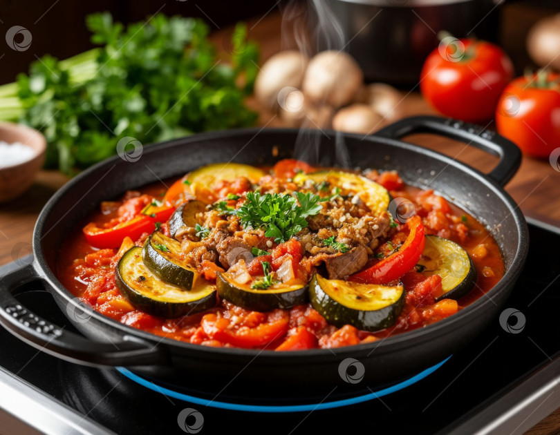 Скачать Рататуй французской кухни. Автор: AI фотосток Ozero