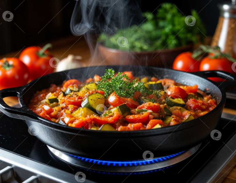 Скачать Рататуй французской кухни. Автор: AI фотосток Ozero
