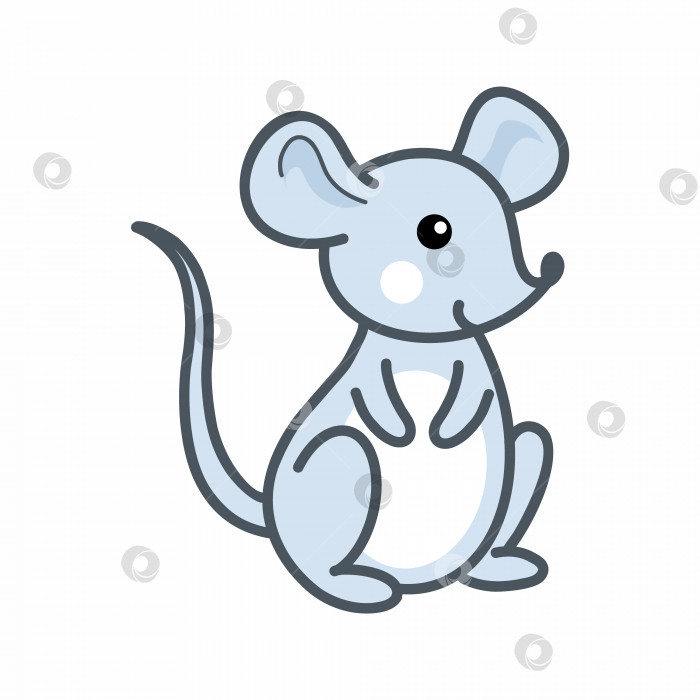 Скачать Симпатичная мышка для детей. Векторная иллюстрация каракулей. фотосток Ozero