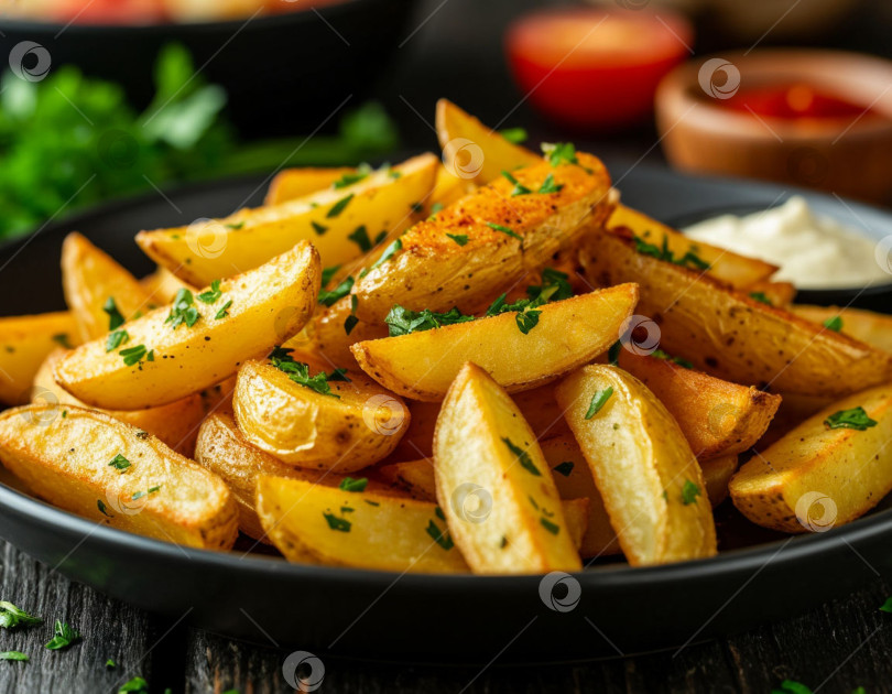 Скачать Жареный картофель. Генерируется искусственным интеллектом фотосток Ozero