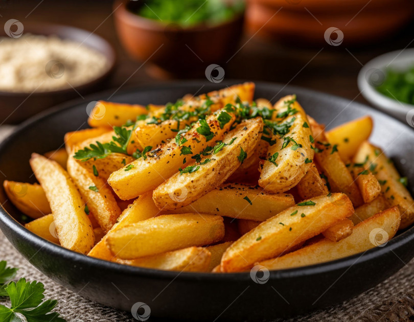 Скачать Жареный картофель. Генерируется искусственным интеллектом фотосток Ozero