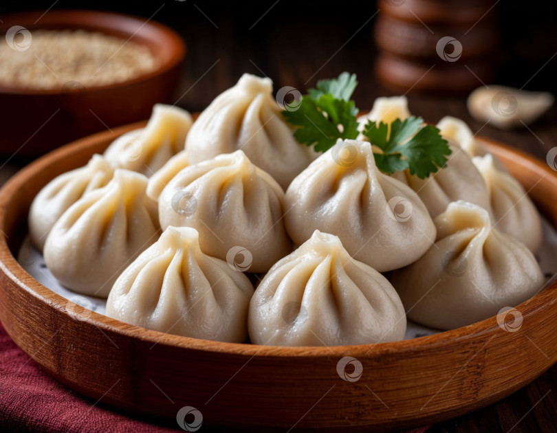 Скачать Пельмени с мясом. Создано искусственным интеллектом фотосток Ozero