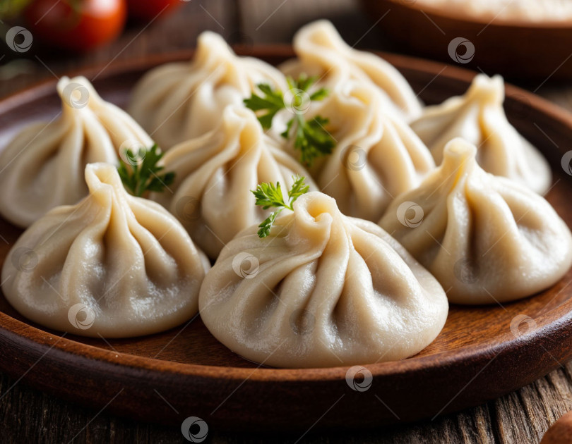 Скачать Пельмени с мясом. Создано искусственным интеллектом фотосток Ozero