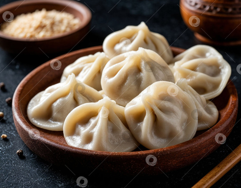 Скачать Пельмени с мясом. Создано искусственным интеллектом фотосток Ozero