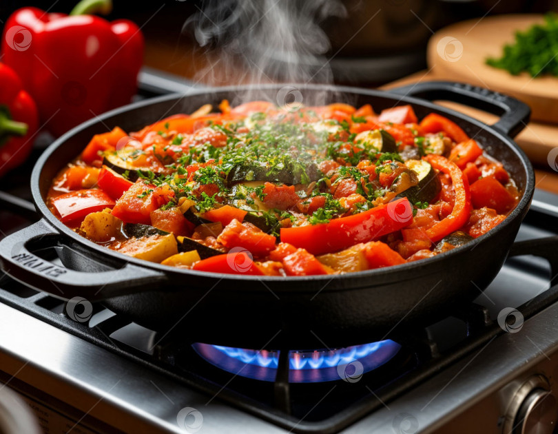 Скачать Рататуй французской кухни. Автор: AI фотосток Ozero