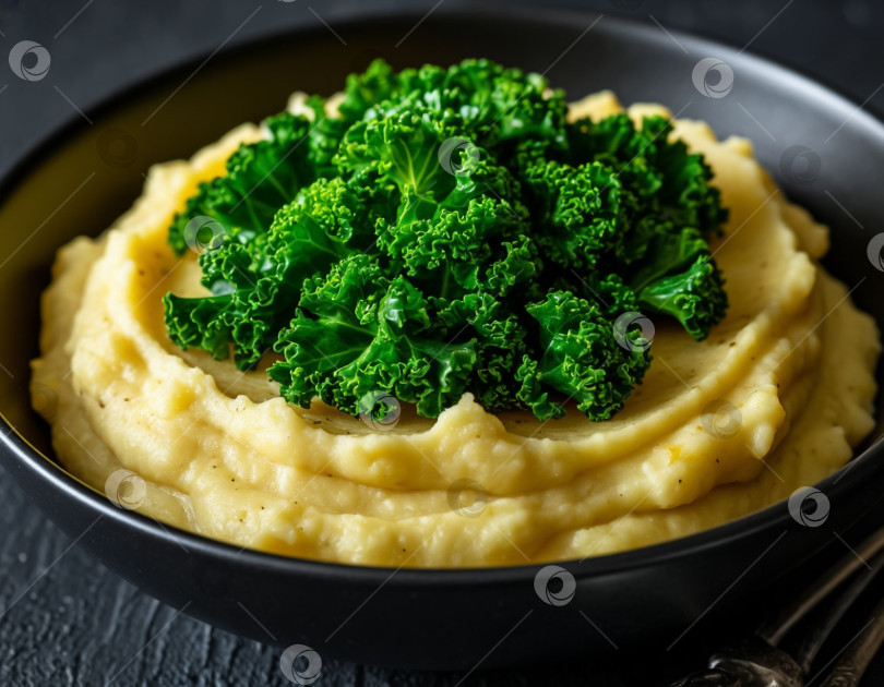 Скачать Картофельное пюре с капустой Кали, приготовленное с помощью искусственного интеллекта фотосток Ozero