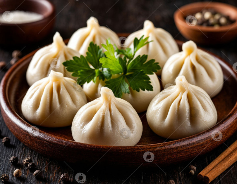 Скачать Пельмени с мясом. Создано искусственным интеллектом фотосток Ozero