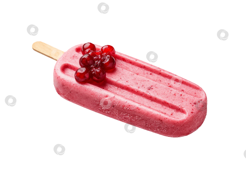 Скачать Эскимо из мороженого на прозрачном фоне. Создано искусственным интеллектом. фотосток Ozero