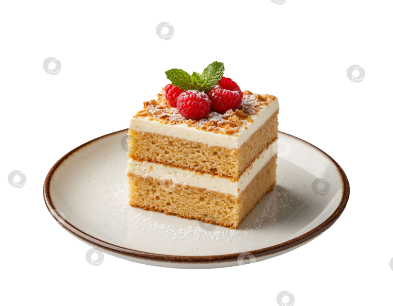 Скачать Торт на прозрачном фоне. Создан с помощью искусственного интеллекта. фотосток Ozero