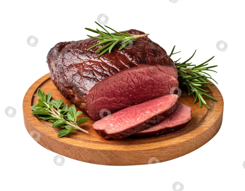 Скачать Маринованное мясо для копчения на прозрачном фоне. фотосток Ozero