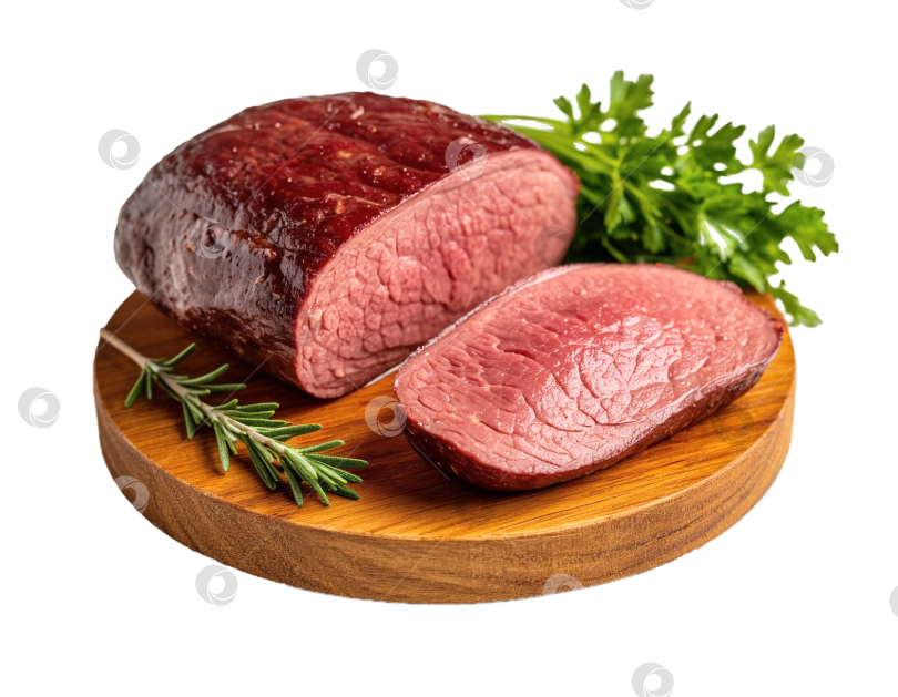 Скачать Маринованное мясо для копчения на прозрачном фоне. фотосток Ozero