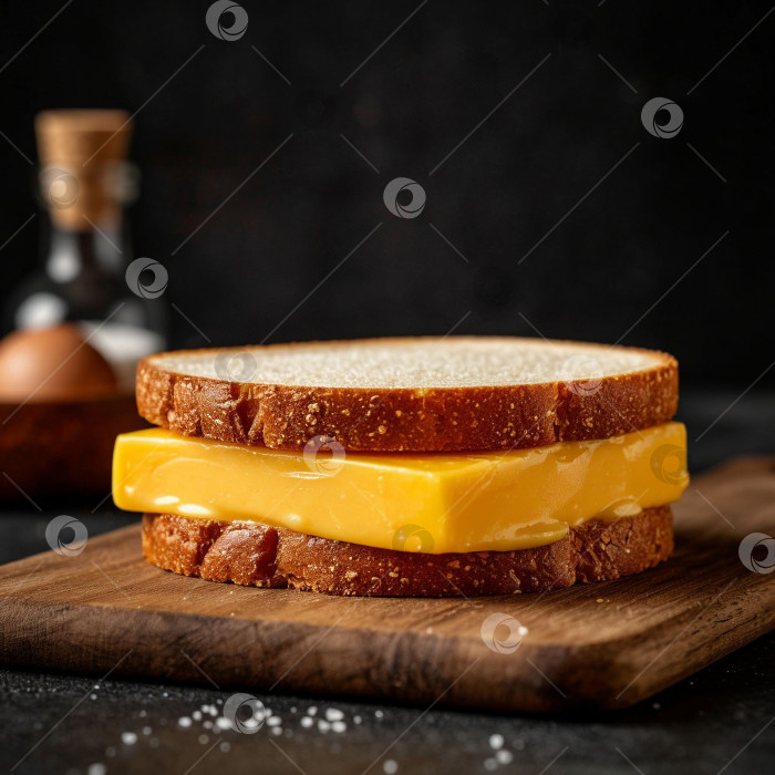 Скачать Бутерброд с маслом и сыром. Создан искусственный интеллект. фотосток Ozero