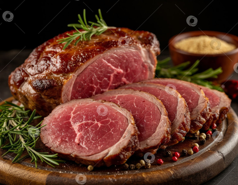 Скачать Мясо по-французски. Создано искусственным интеллектом. фотосток Ozero