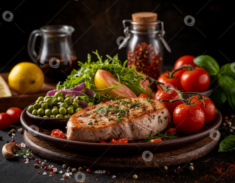 Скачать Средиземноморская кухня. Создан искусственный интеллект. фотосток Ozero