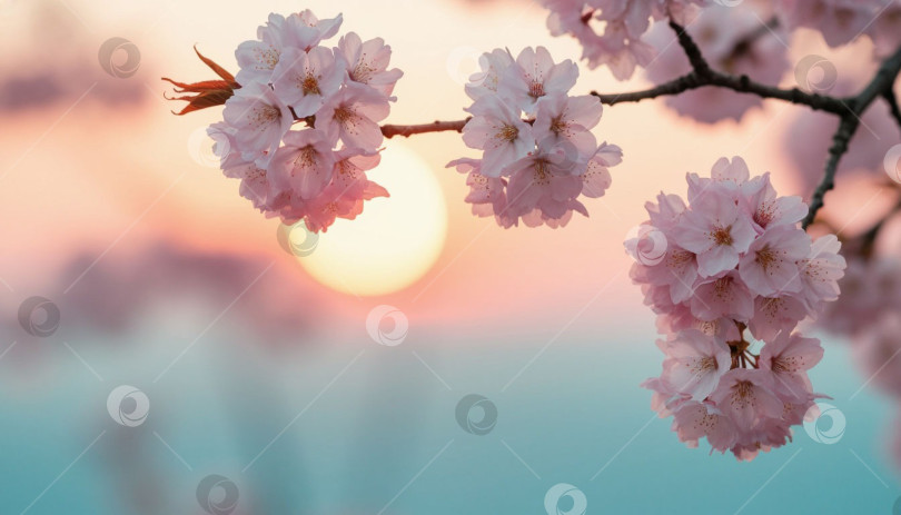 Скачать Крупный план цветущей сакуры. фотосток Ozero