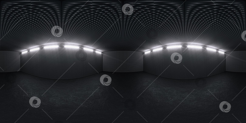 Скачать HDRI. Акустическая комната со звукоизоляцией. Полная сферическая панорама на 360 градусов. 3D-визуализация. Музыкальная комната. фотосток Ozero