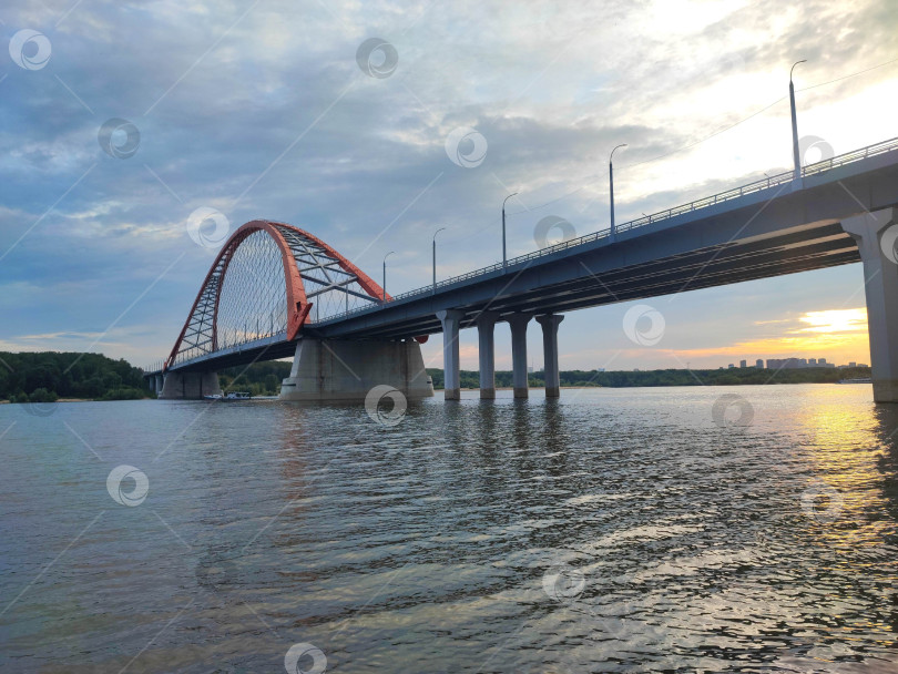 Скачать Бугринский мост в через реку Обь фотосток Ozero