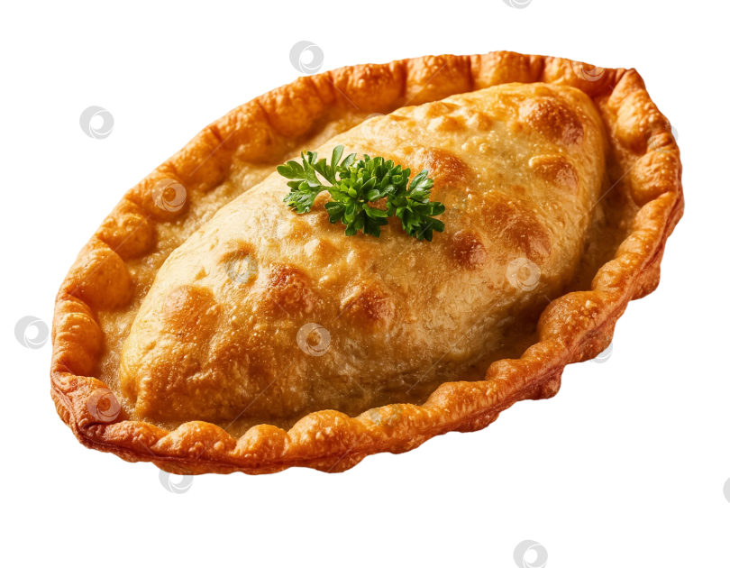 Скачать Жареный пирог с начинкой на прозрачном фоне. Создано с помощью искусственного интеллекта. фотосток Ozero