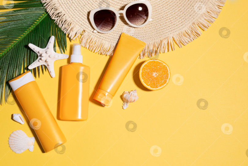 Скачать Солнцезащитные косметические средства с SPF-эффектом, защита от солнца фотосток Ozero