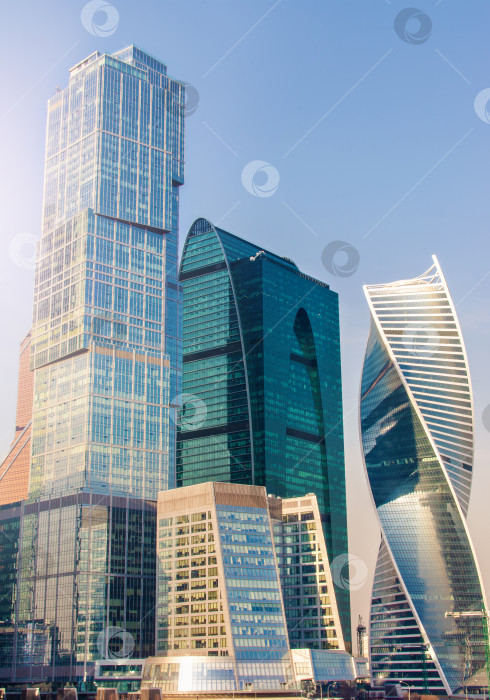 Скачать Москва-Сити - вид на небоскребы Московского международного делового центра фотосток Ozero