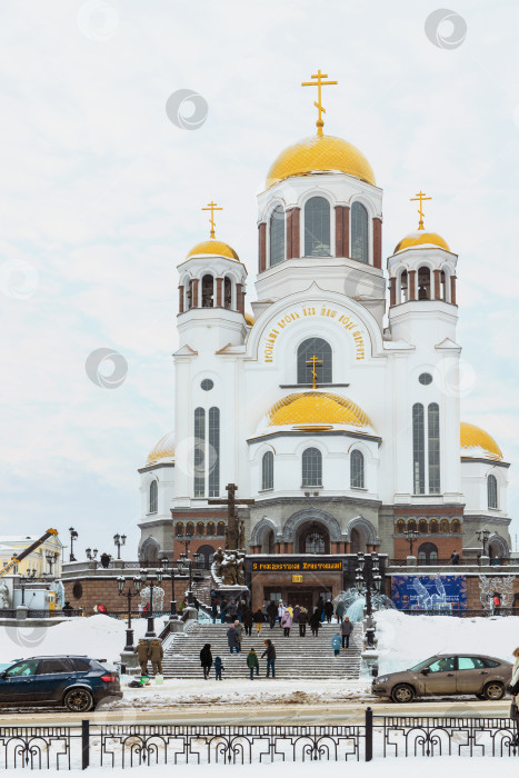 Скачать Церковь на Крови на Царской улице.  Подготовка к Рождеству. фотосток Ozero